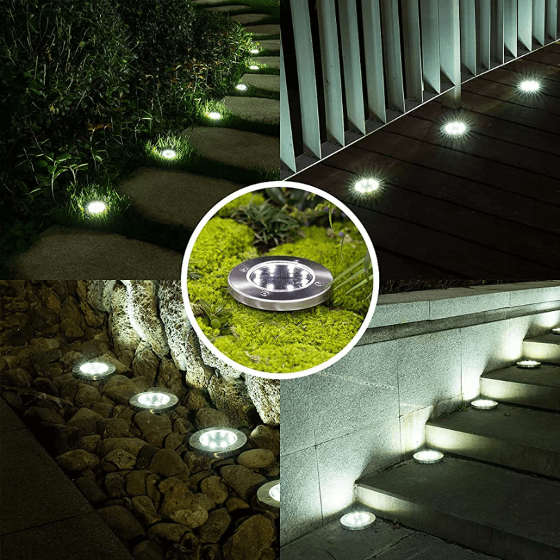 Lampe solaire d'extérieur, rechargeable, résistante aux intempéries