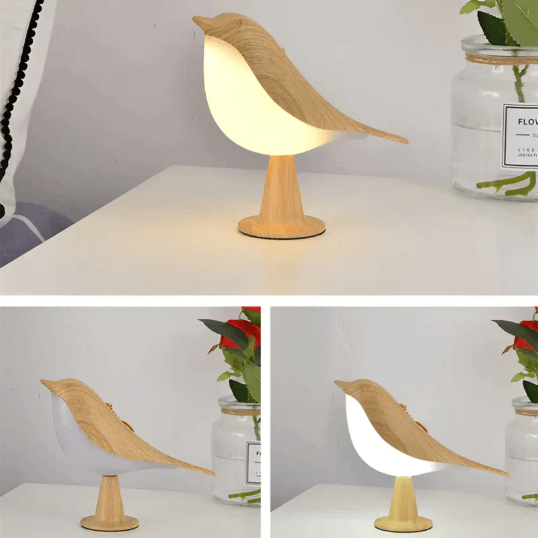 Lampe LED oiseau tactile et aromathérapie