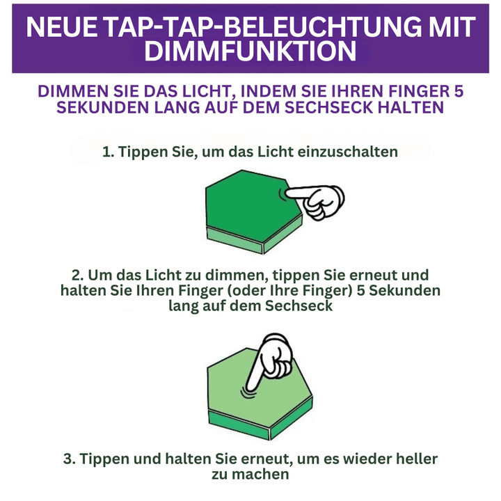 Interaktive Sechseckige LED Wandbeleuchtung