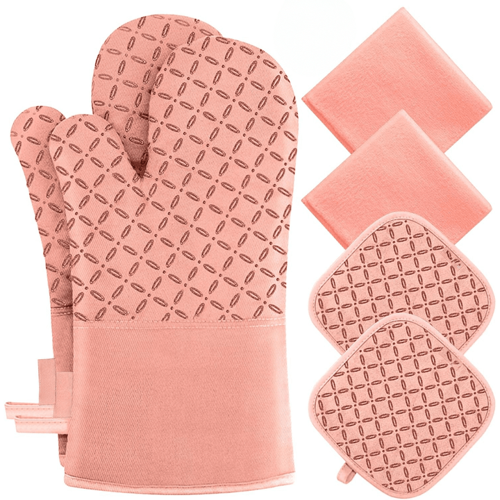 6-teiliges Hitzebeständiges Ofenhandschuh-Set
