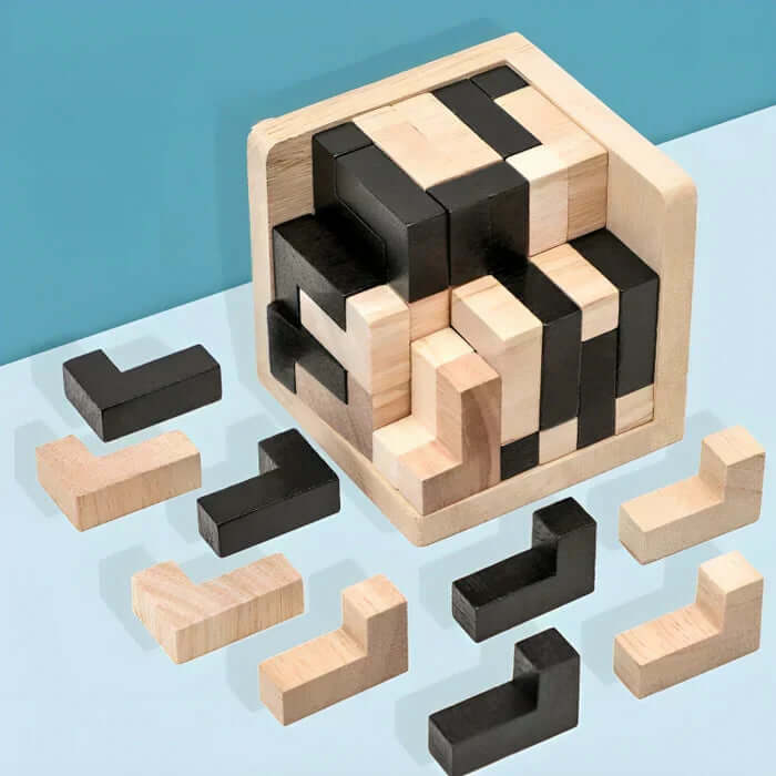 3D Holzpuzzle - Kreativität & Logik für Kinder ab 6 Jahren