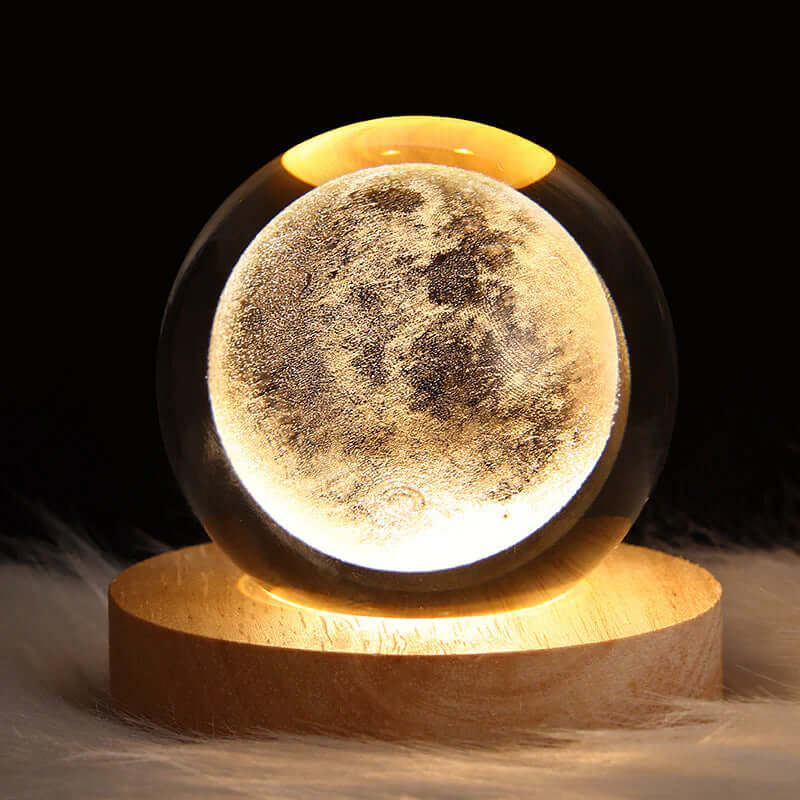 Lampe décorative d'ambiance en cristal 3D