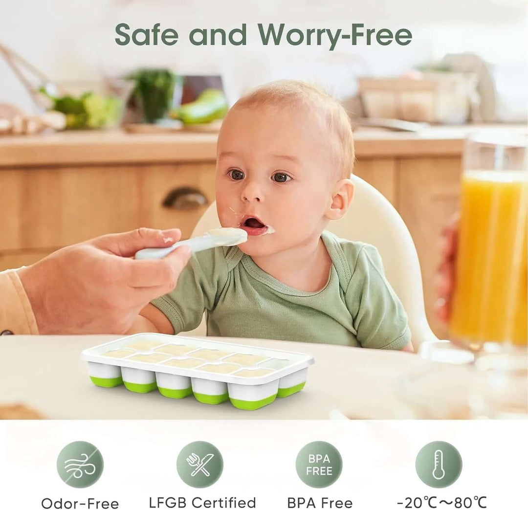 Silikon Eiswürfelform - Stapelbar mit Deckel - 15 Eiswürfel