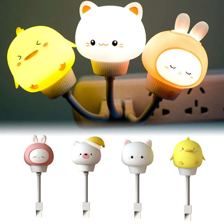 Veilleuse LED avec minuterie - motif animal - USB