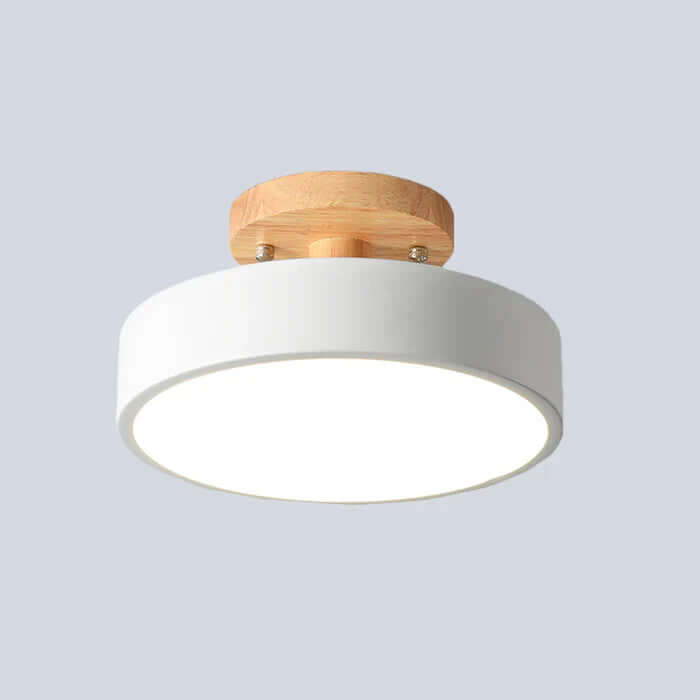 Plafonnier LED scandinave en bois moderne