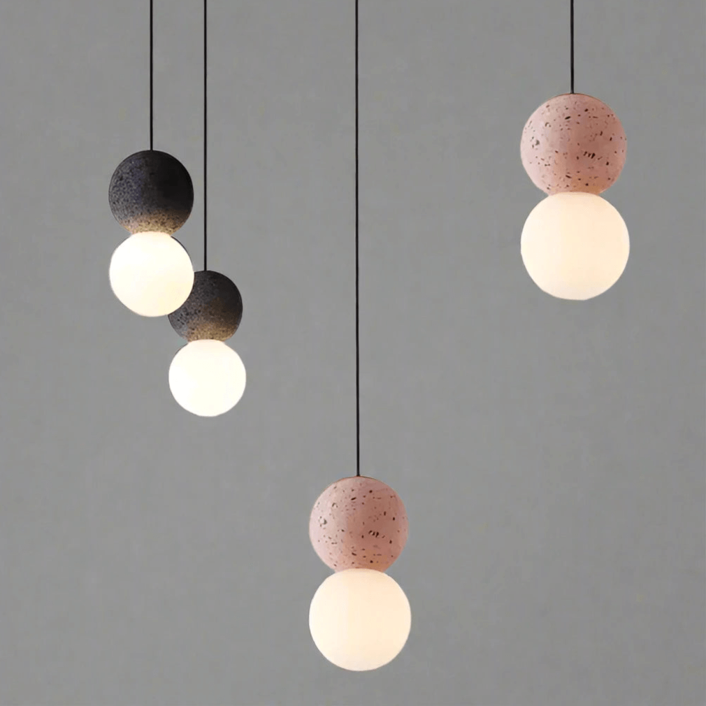 Lampe suspendue design avec diffuseur en verre opale