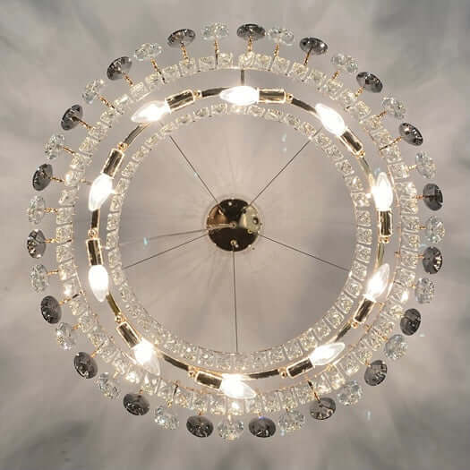 Lustre luxueux en cristal K9, à intensité variable
