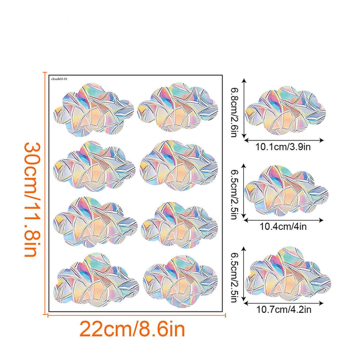 Décoration de fenêtre arc-en-ciel - autocollante, colorée, décorative
