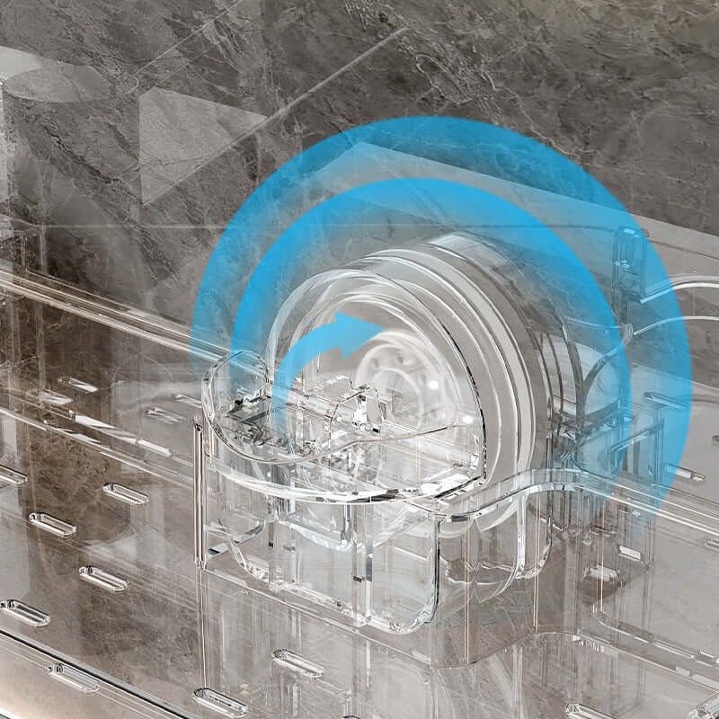 Étagère de salle de bain pliable avec ventouses