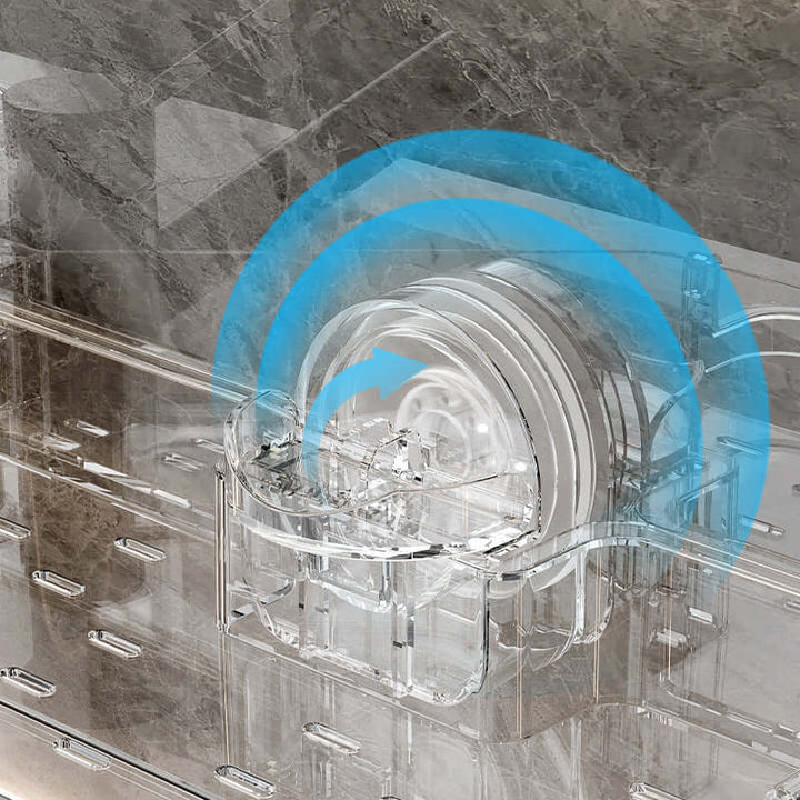 Étagère de salle de bain pliable avec ventouses