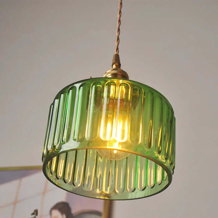 Lampe suspendue élégante en verre cristal vintage