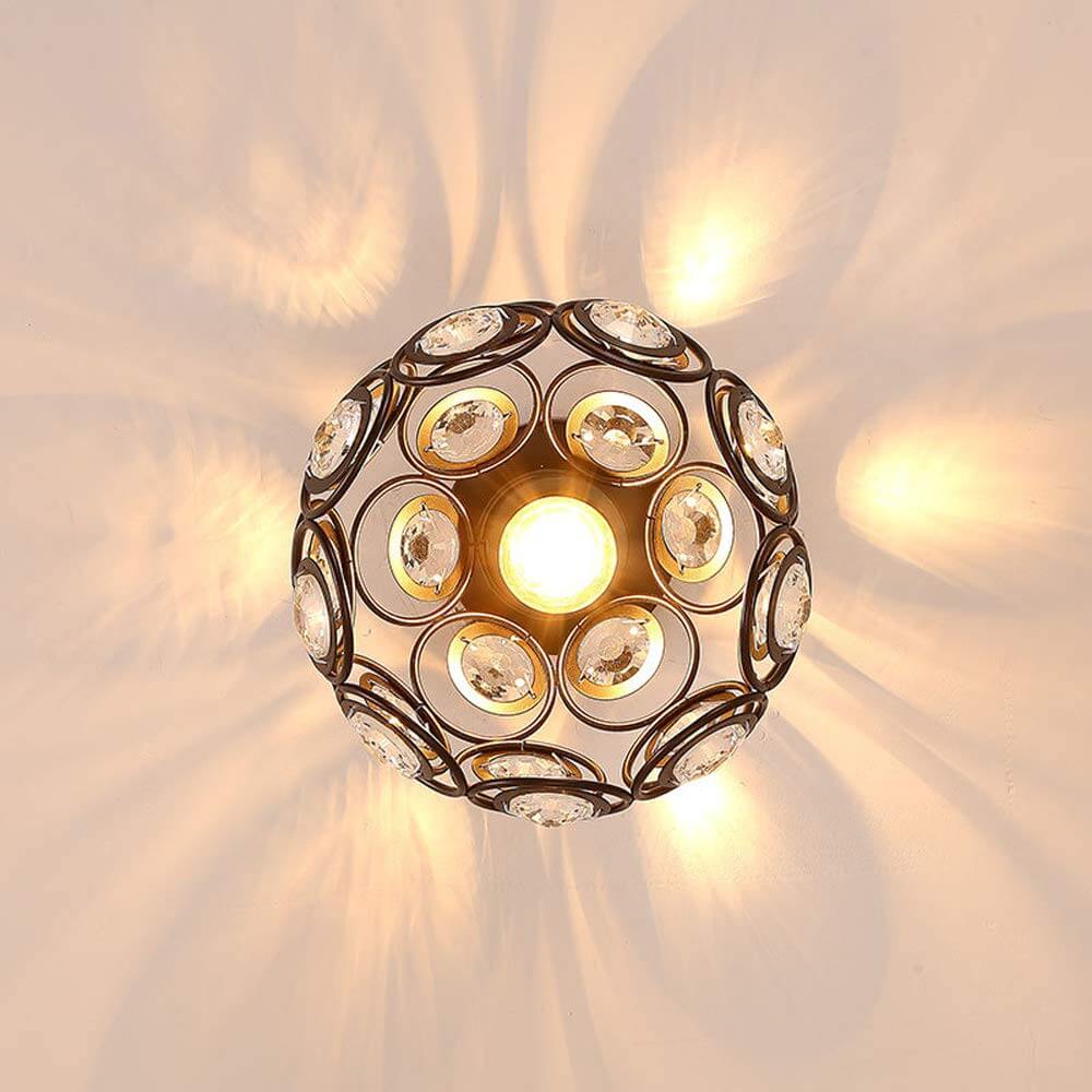 Luxuriöse Goldene Ball Deckenleuchte