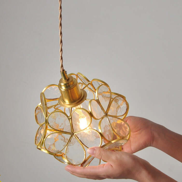 Blüten-Pendelleuchte Glas Modern Nordisch