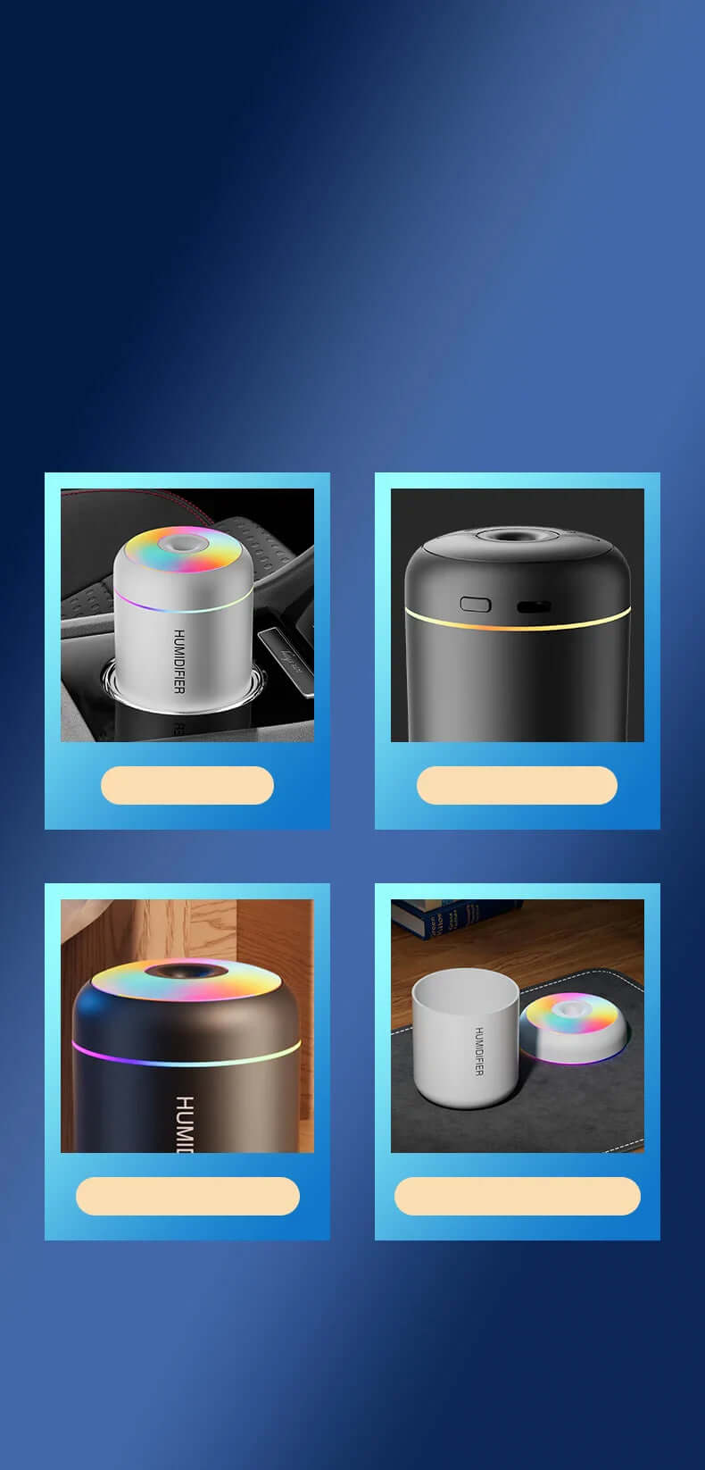 Mini humidificateur, USB, aromathérapie