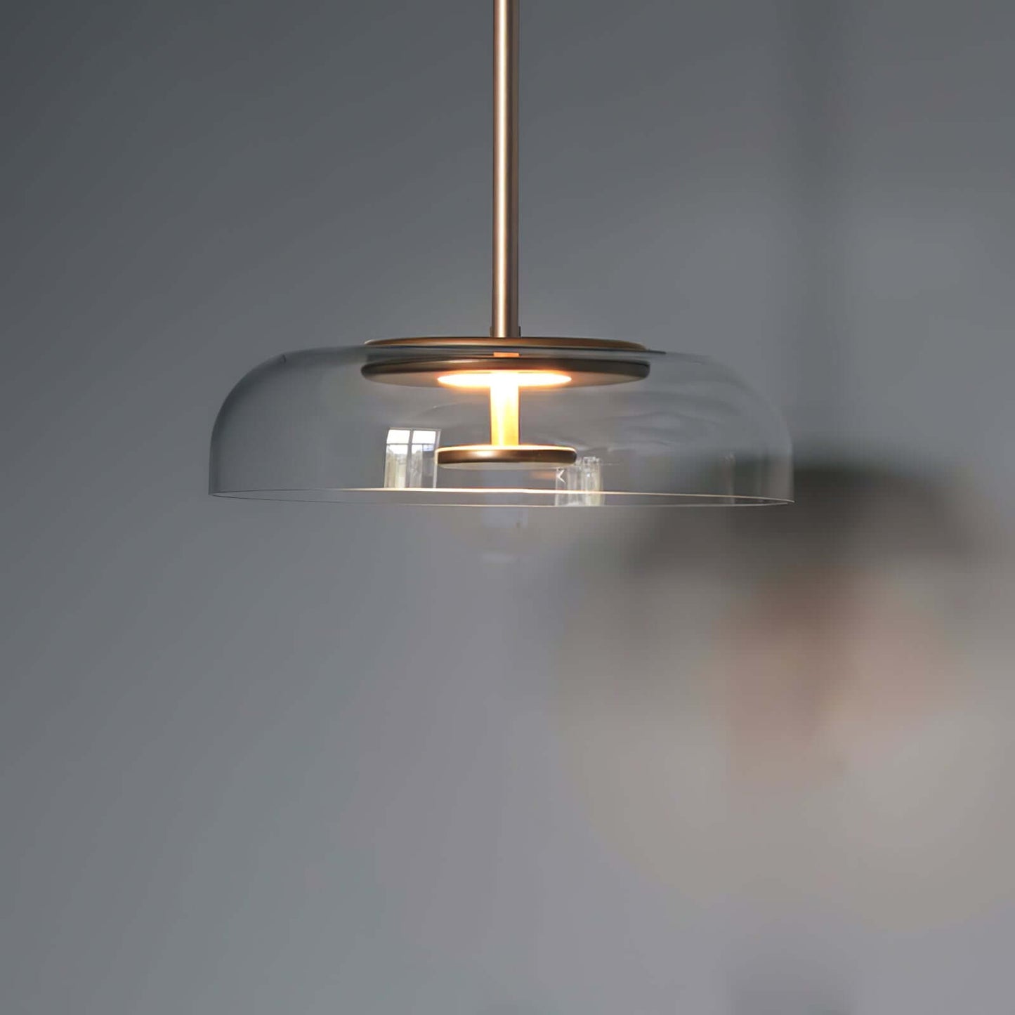 Moderne Pendelleuchte - Messing & Glas