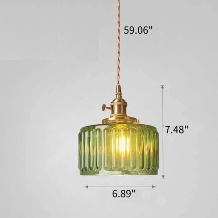 Lampe suspendue élégante en verre cristal vintage