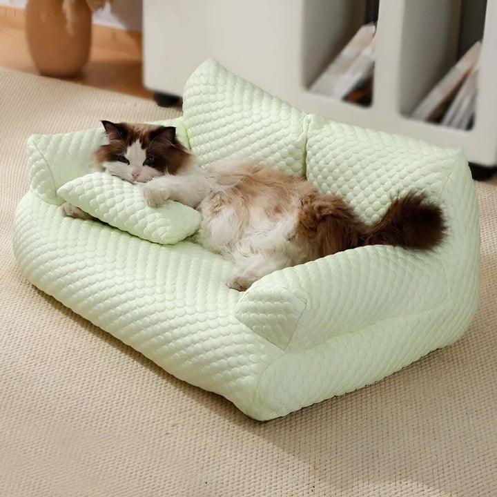 Panier lavable en peluche pour animaux de compagnie - Orthopédique et confortable