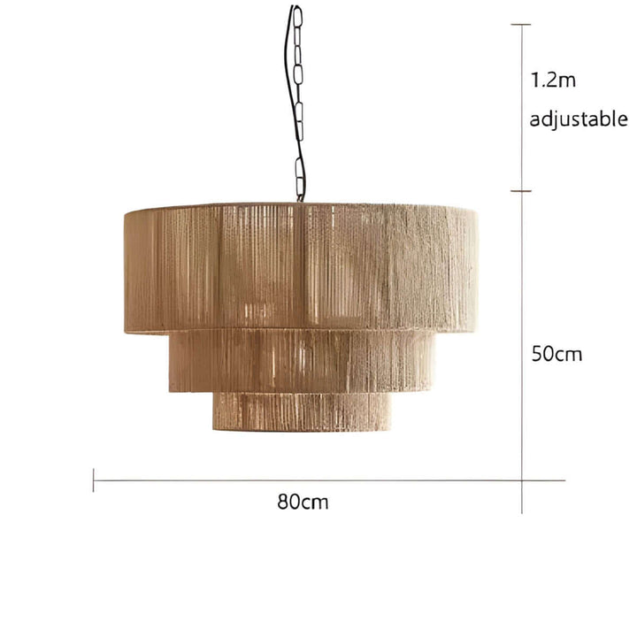 Lampe suspendue avec corde en fibre naturelle - lampe design