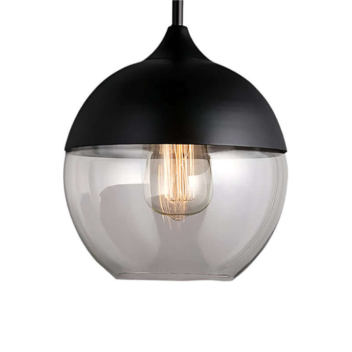 Suspension LED moderne en verre et métal combinés