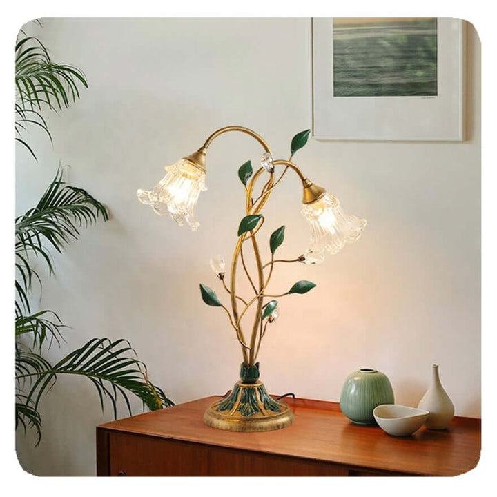 Lampe de table fleur style vintage 45x55cm