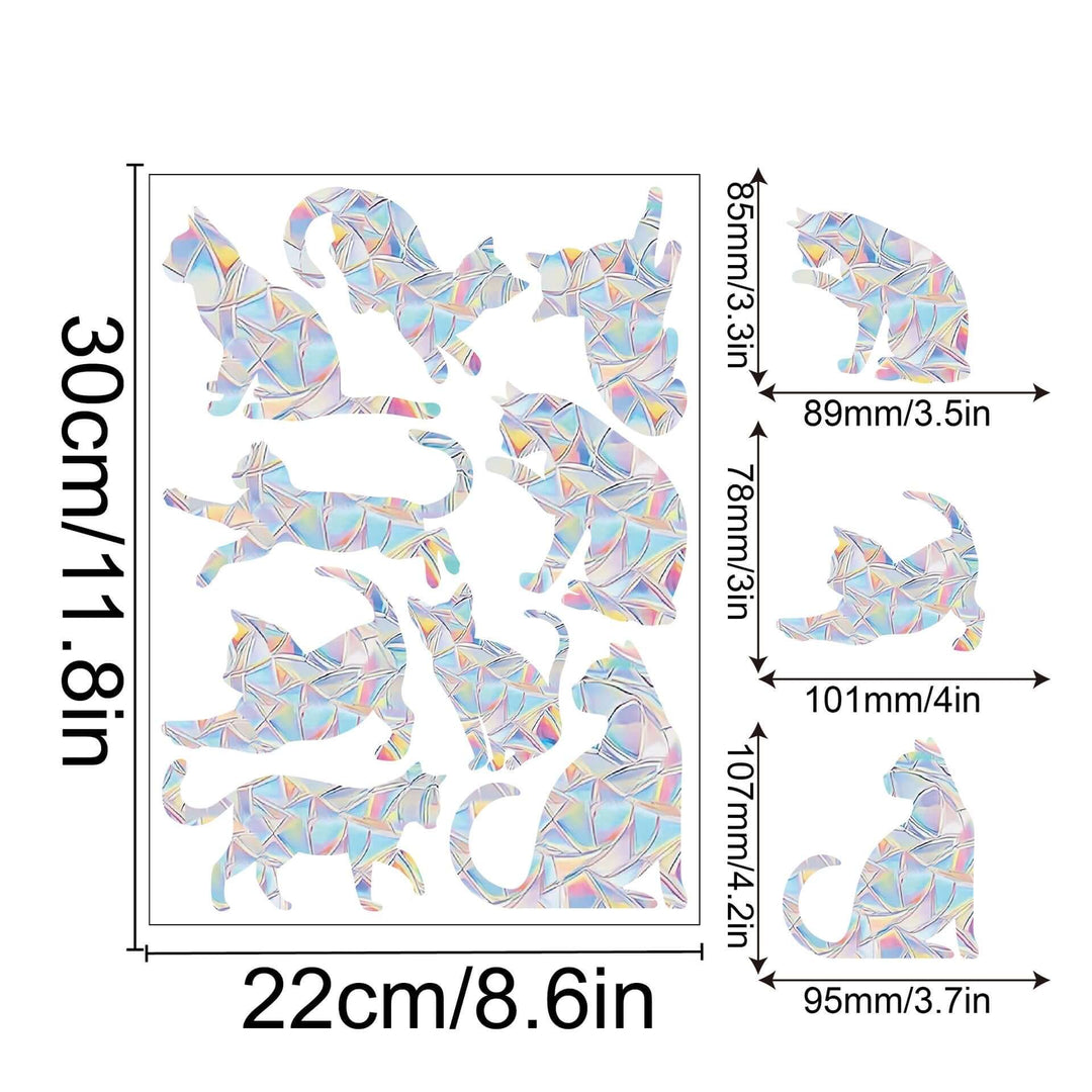 Décoration de fenêtre arc-en-ciel - autocollante, colorée, décorative