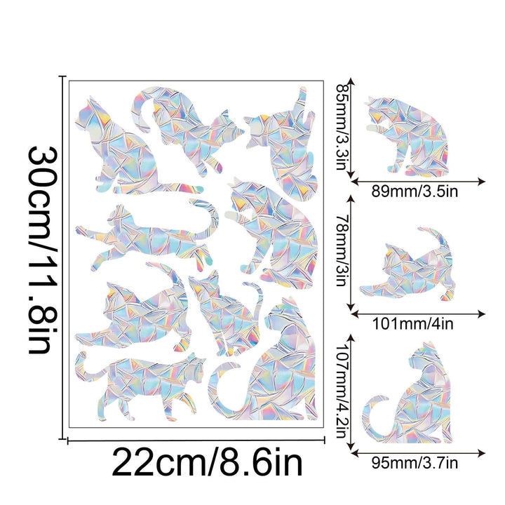 Décoration de fenêtre arc-en-ciel - autocollante, colorée, décorative