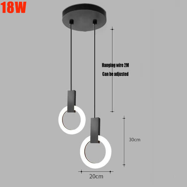 Suspension annulaire LED moderne