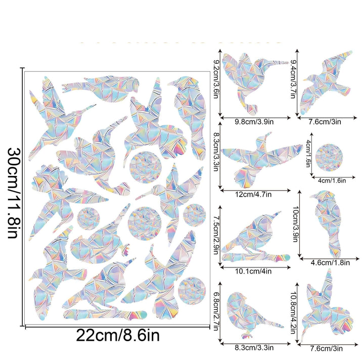 Décoration de fenêtre arc-en-ciel - autocollante, colorée, décorative