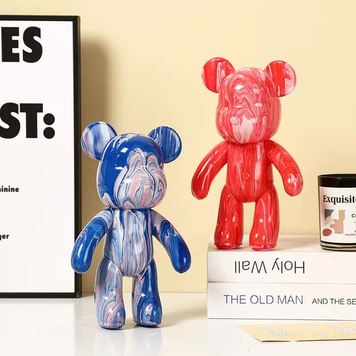 Ours décoratif peint à la main - décoration d'intérieur colorée