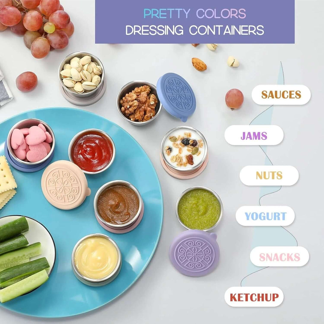 Ensemble de récipients à sauce en acier inoxydable