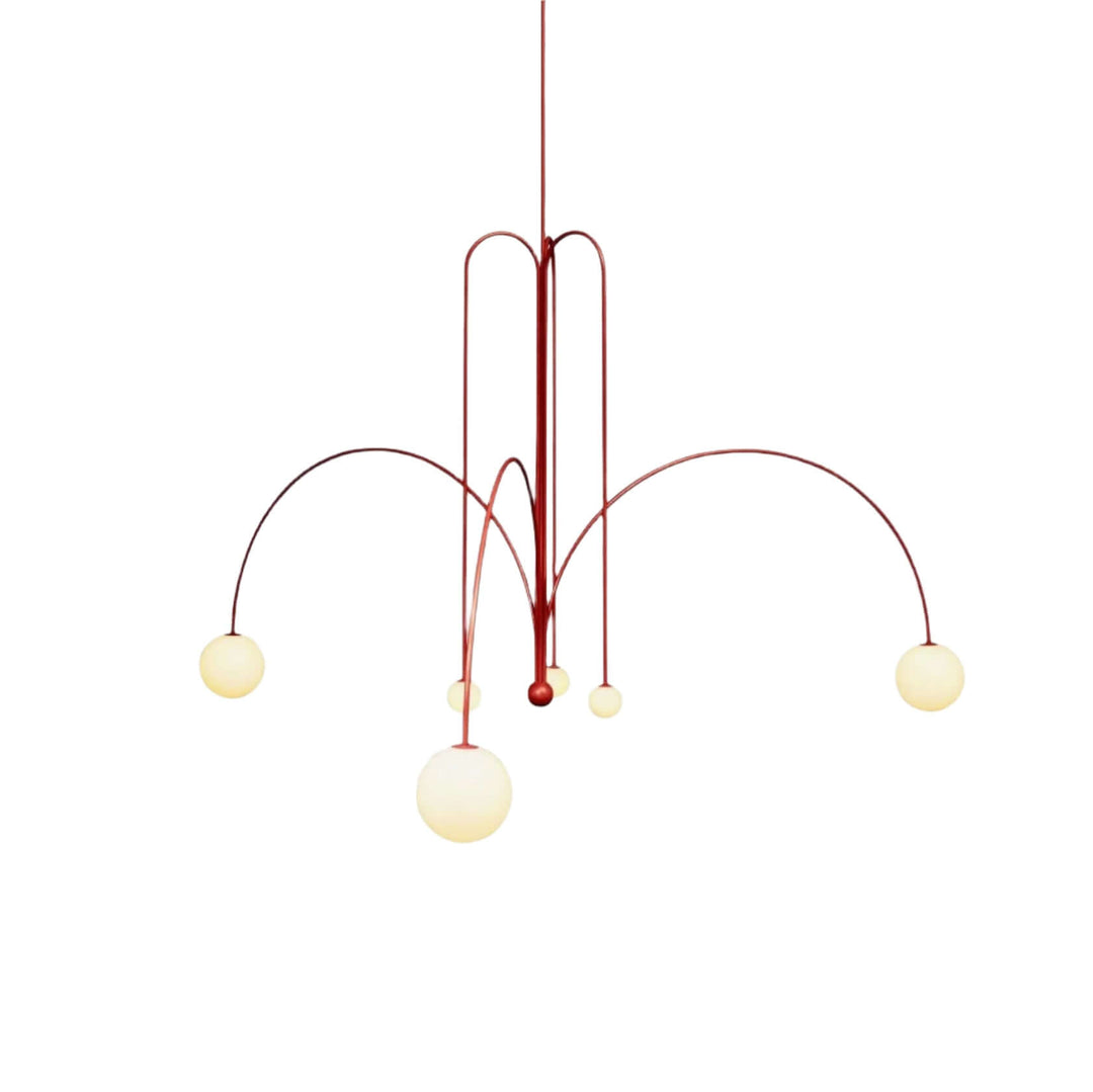 Suspension élégante en verre et métal