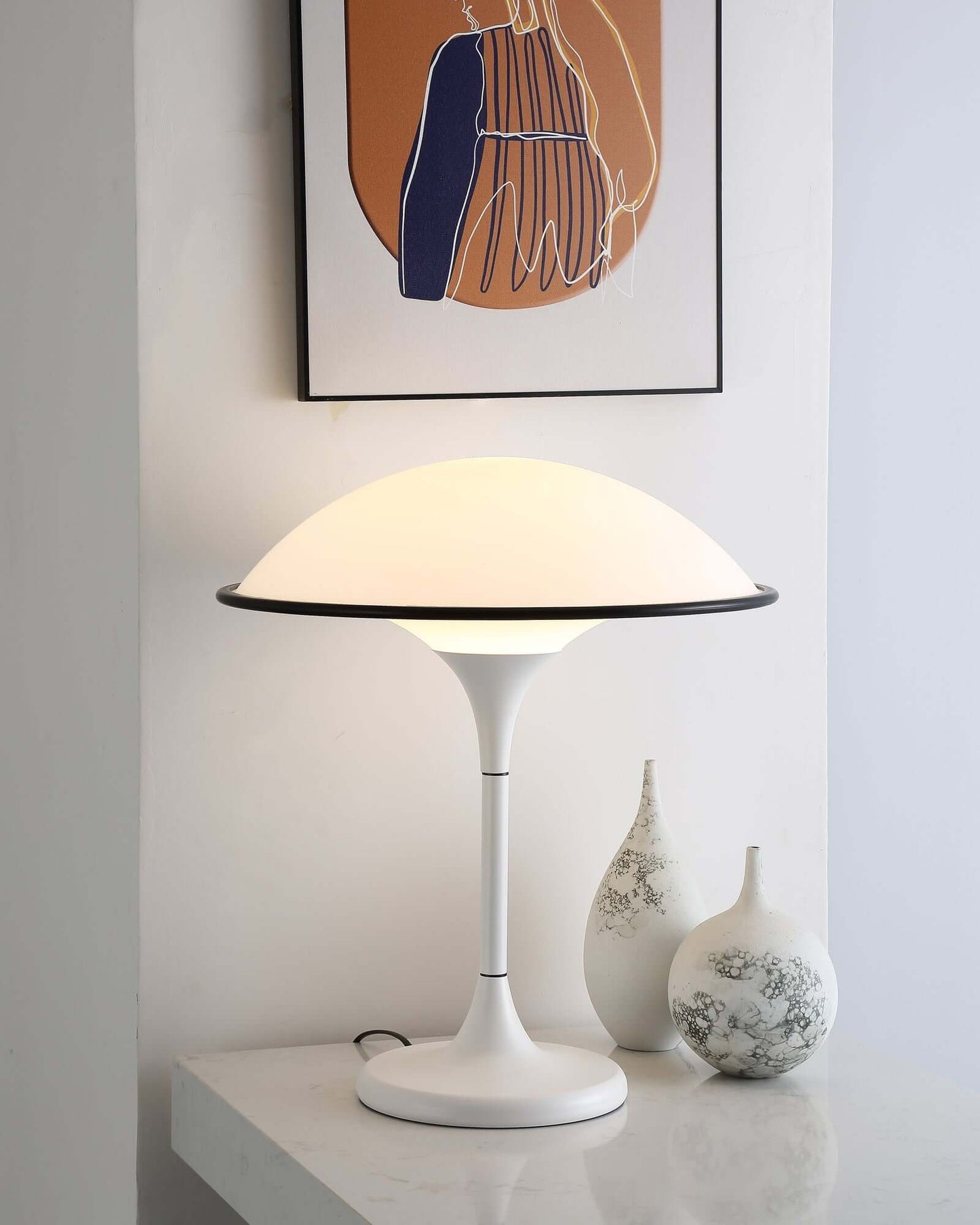 Designer Tischlampe Fontana Schwarz