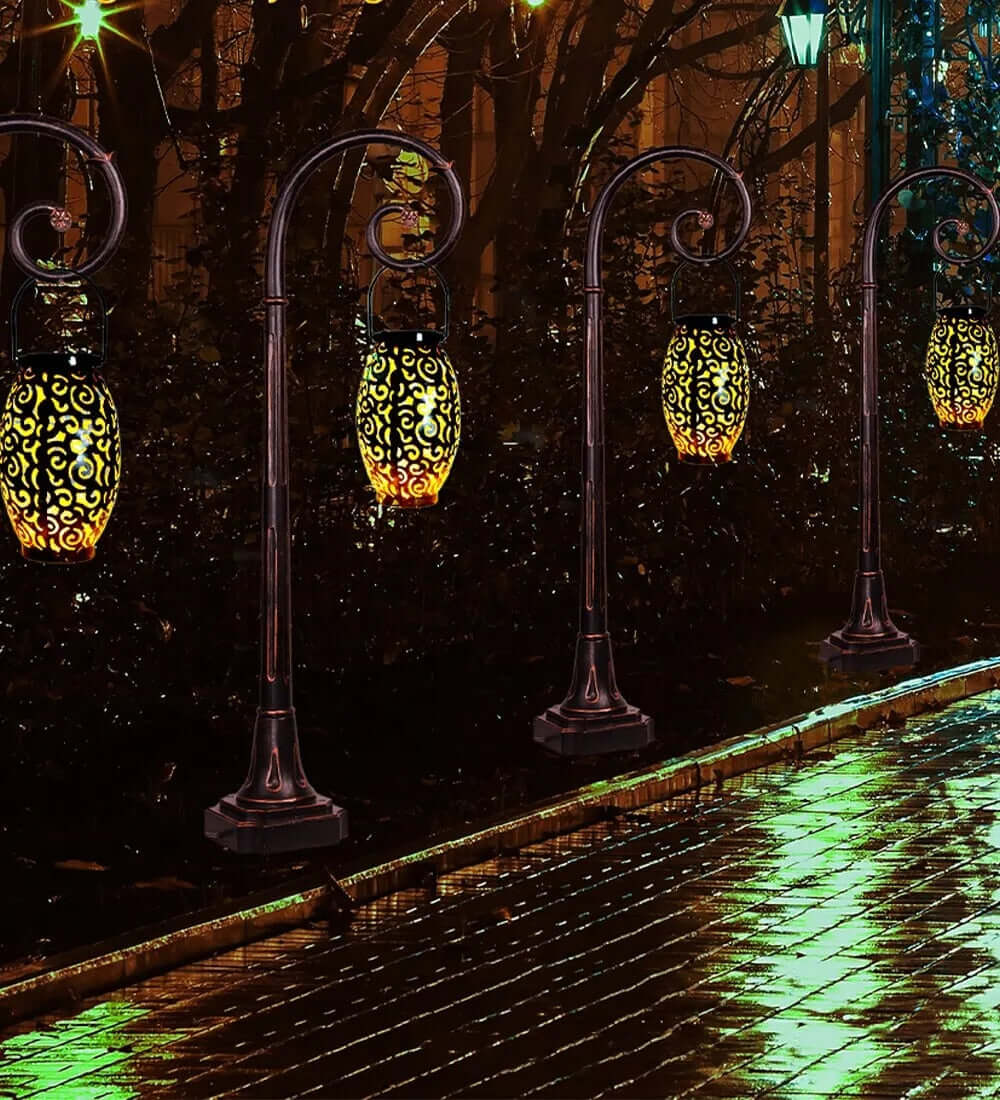 Solarlaterne Außen Garten Deko Warmweiß