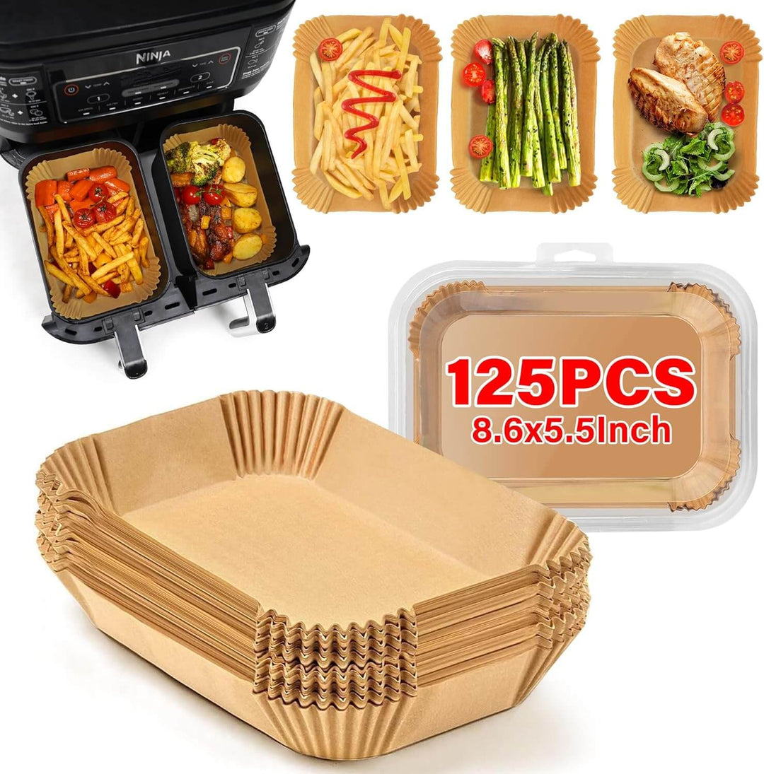 Barquettes en papier jetables pour friteuse à air, avec revêtement antiadhésif