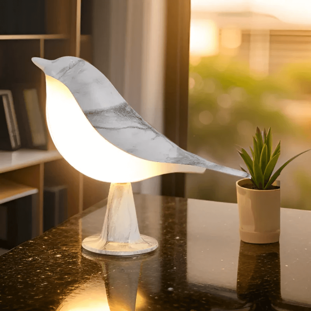Lampe LED oiseau tactile et aromathérapie