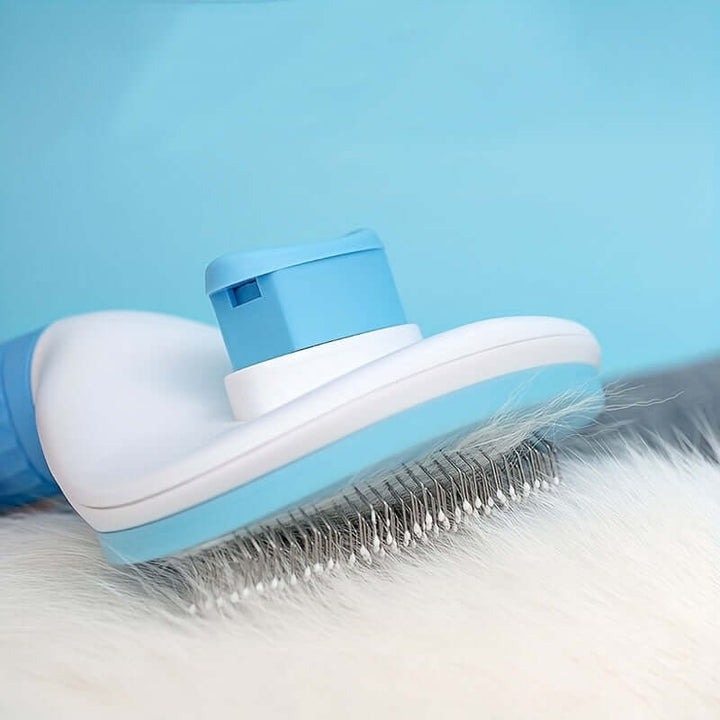 Brosse d'épilation pour animaux avec nettoyage en un clic