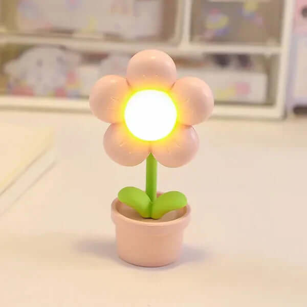 Lampe de table LED à fleurs - Lampe décorative à lumière d'ambiance
