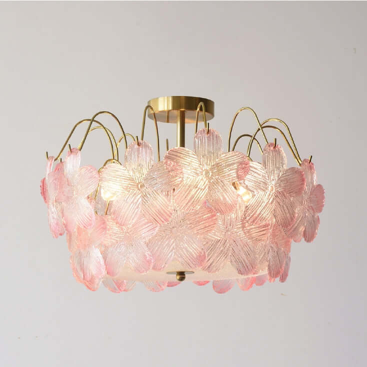 Vintage Buntglas Kronleuchter