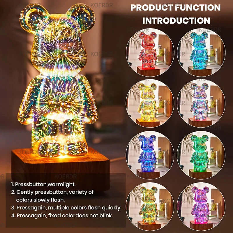 3D-Feuerwerk-Projektionslampe Bär