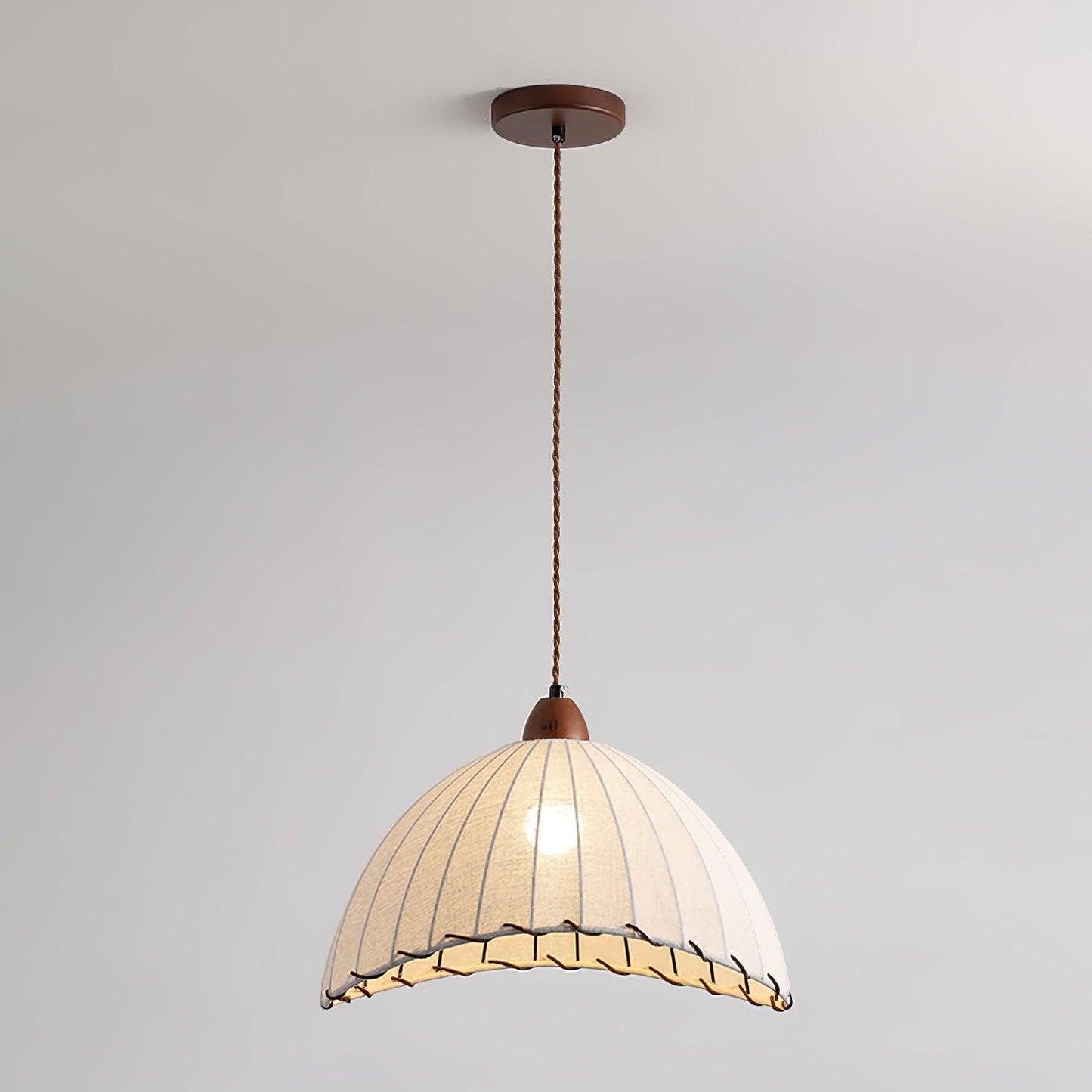 Holz & Stoff Hängeleuchte
