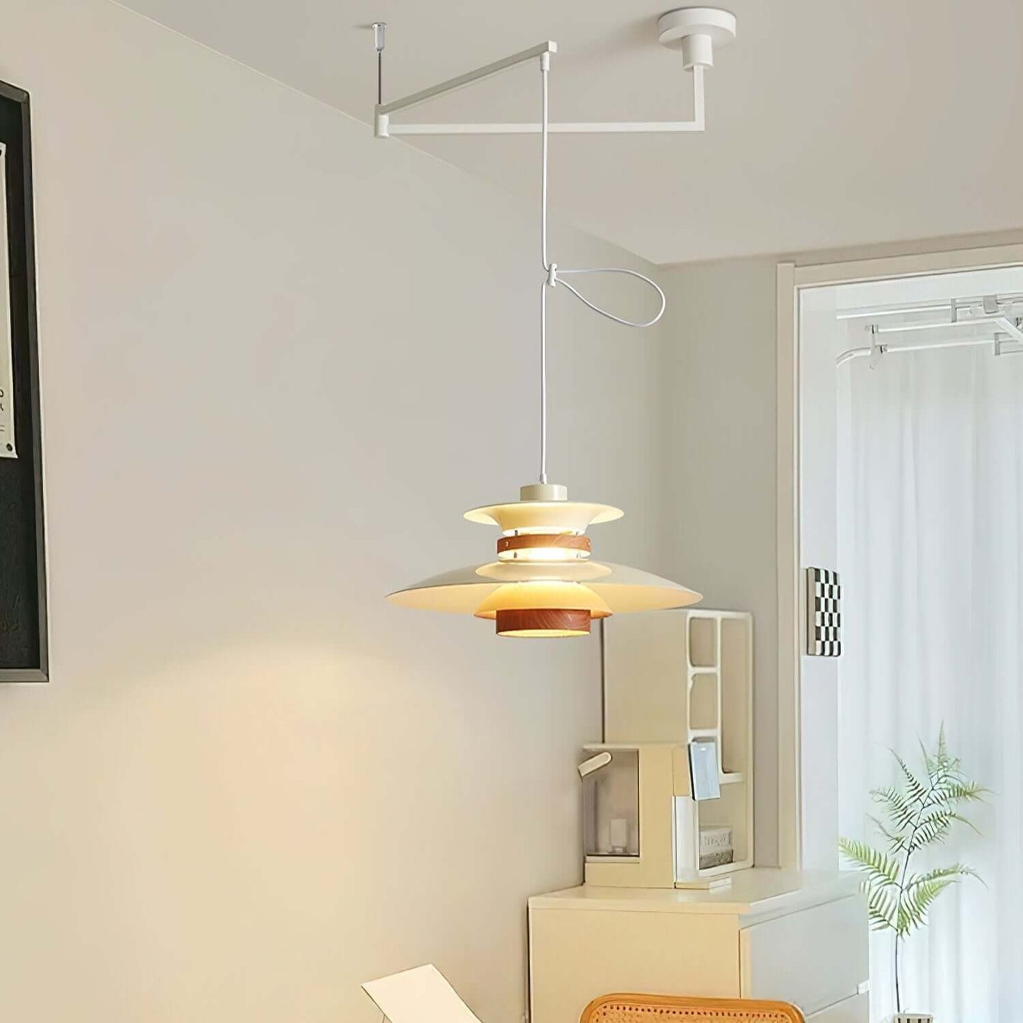 4-Schirm Pendelleuchte - Schwenkarm Design