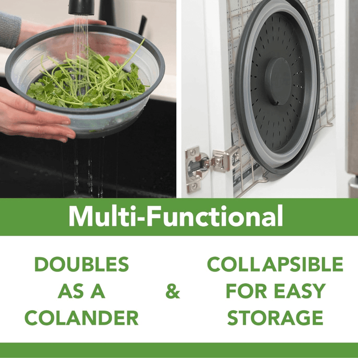 Protection anti-éclaboussures pliable en silicone pour micro-ondes