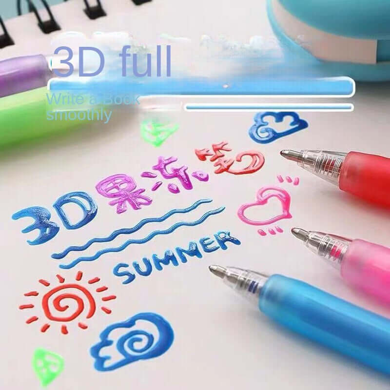 Lot de 12 stylos gel 3D pour l'art créatif