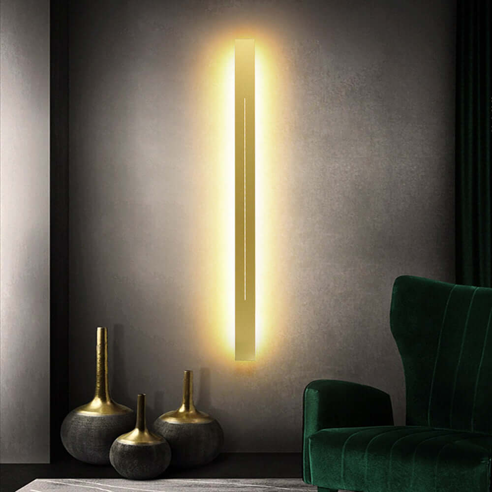 Moderne LED Wandleuchte Gold Schwarz Innen
