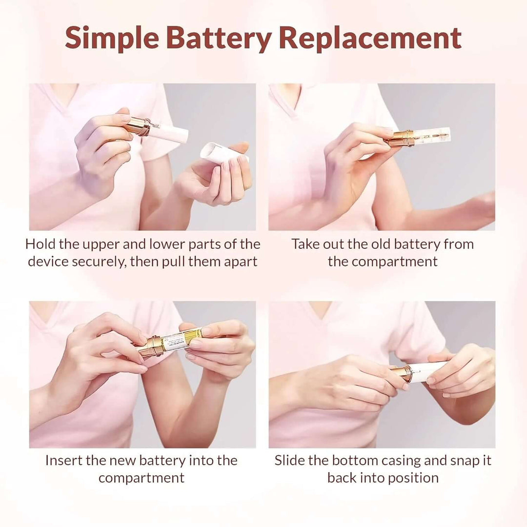 Gesichtshaarentferner - Präziser Epilierer mit LED-Licht