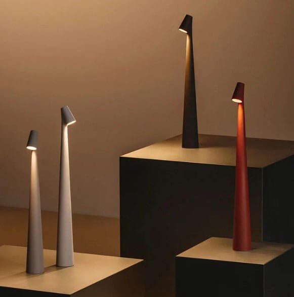 Lampe de table LED portable, dimmable, aluminium