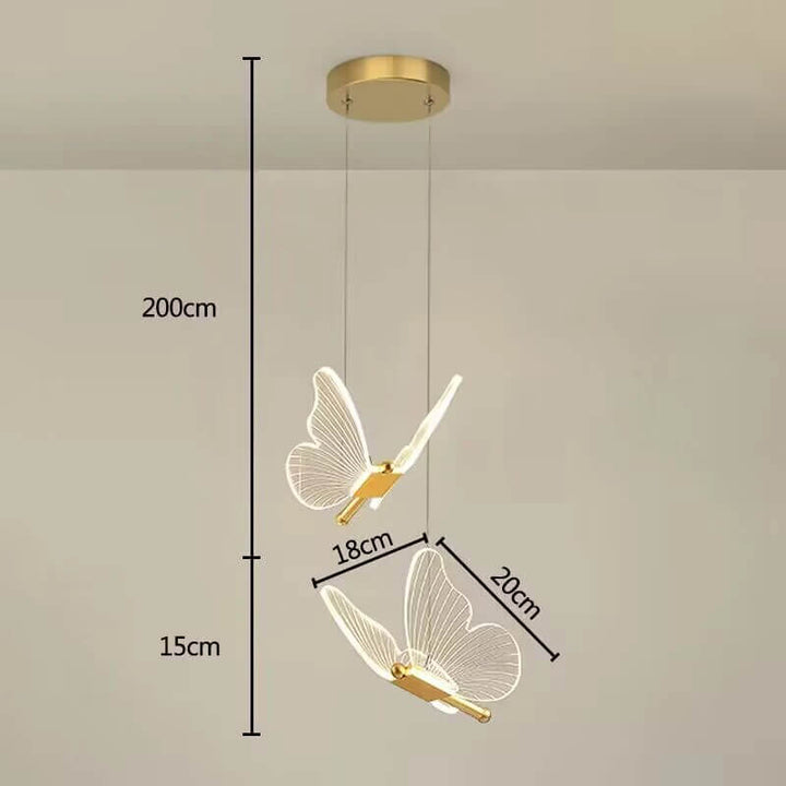 Lampe suspendue décorative en forme de papillon