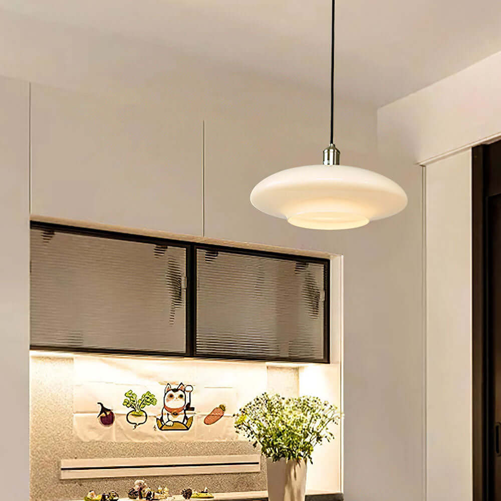 Moderne Weiße Glas Pendelleuchte