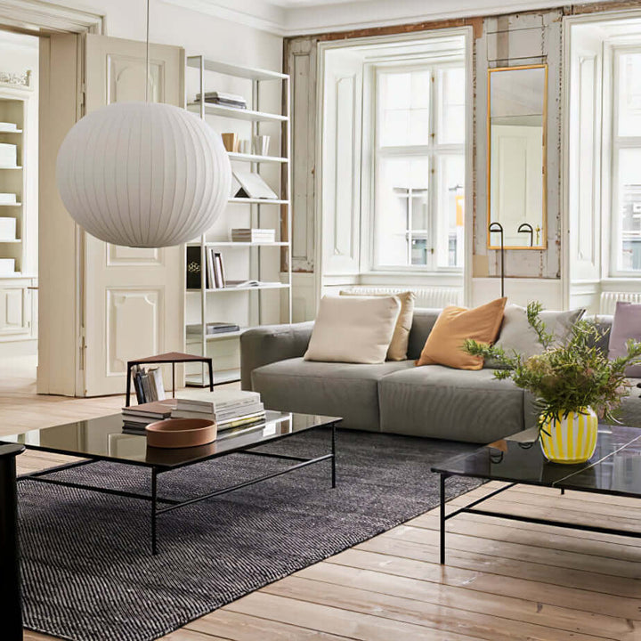 Lampe suspendue moderne blanche - soie et acier