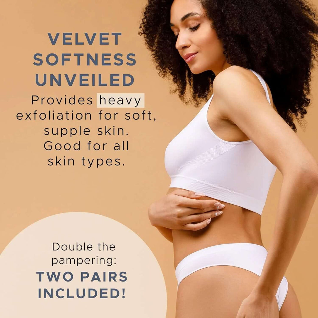 2x Peelinghandschuhe - Für samtweiche Haut